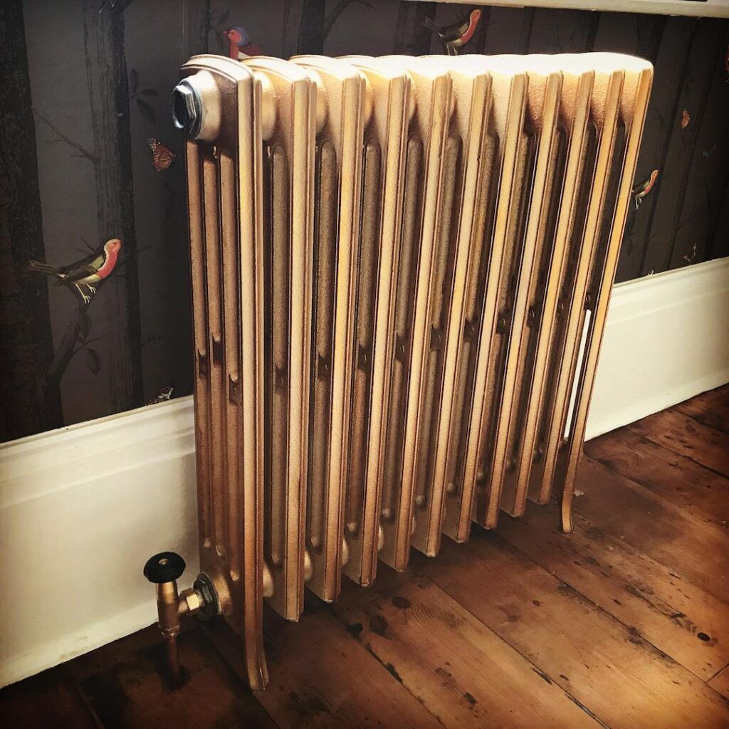 Brushed gold radiator
